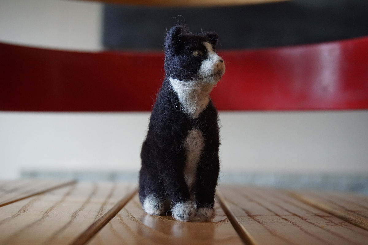 Felted Wool Cornelius made by Acacia Thiessen